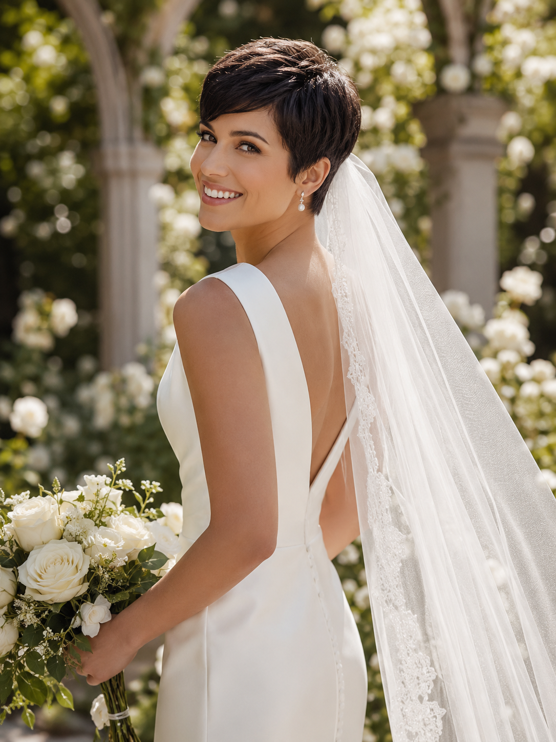 20 Modern Pixie Bridal Hairstyles for a Chic Wedding Look